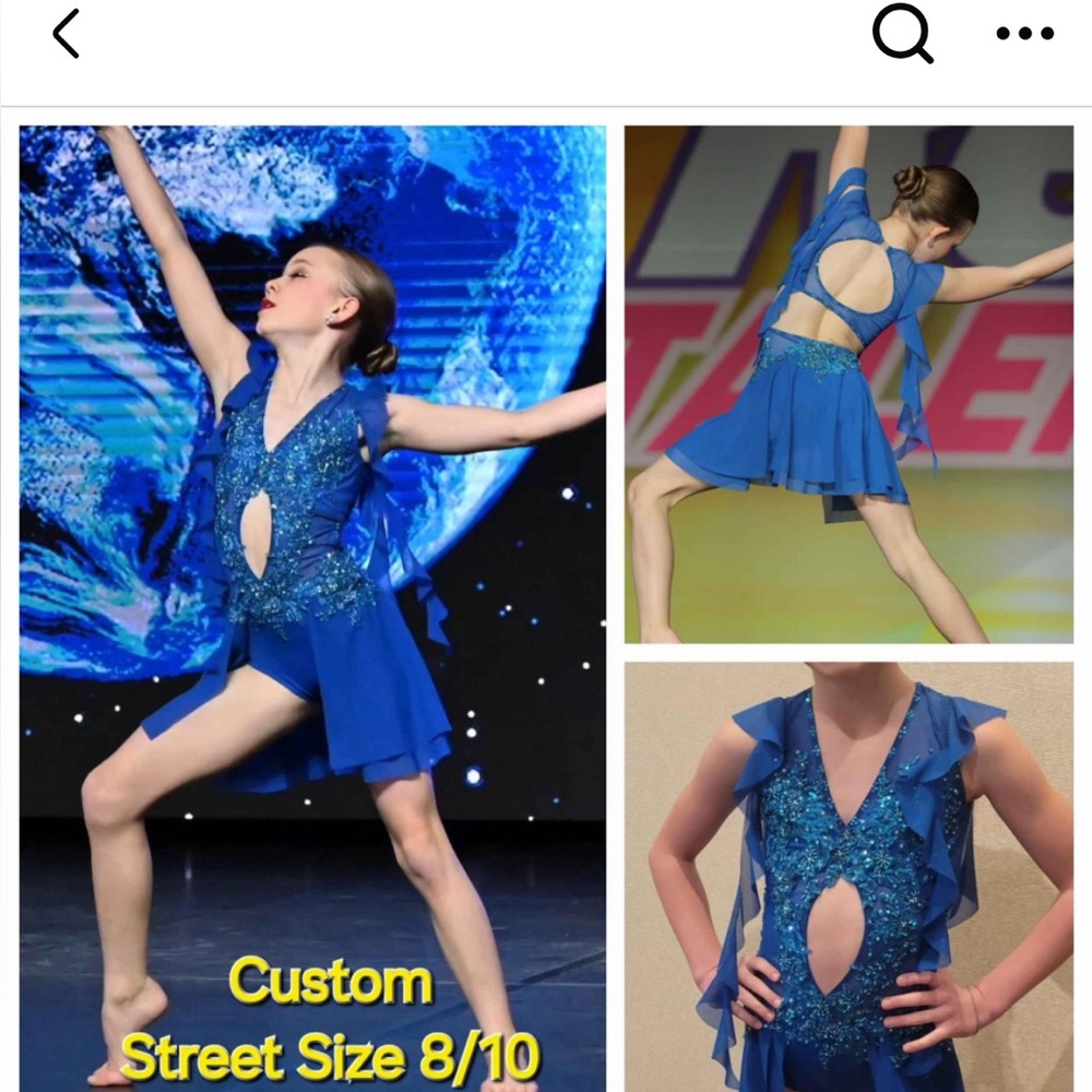 Custom Blue Lyrical Costume